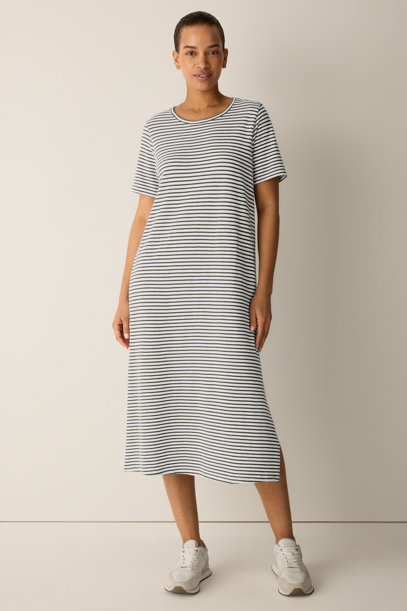 eileen fisher organic-cotton jersey midi t-shirt dress EILEEN FISHER Organic-Cotton Jersey Midi T-Shirt Dress