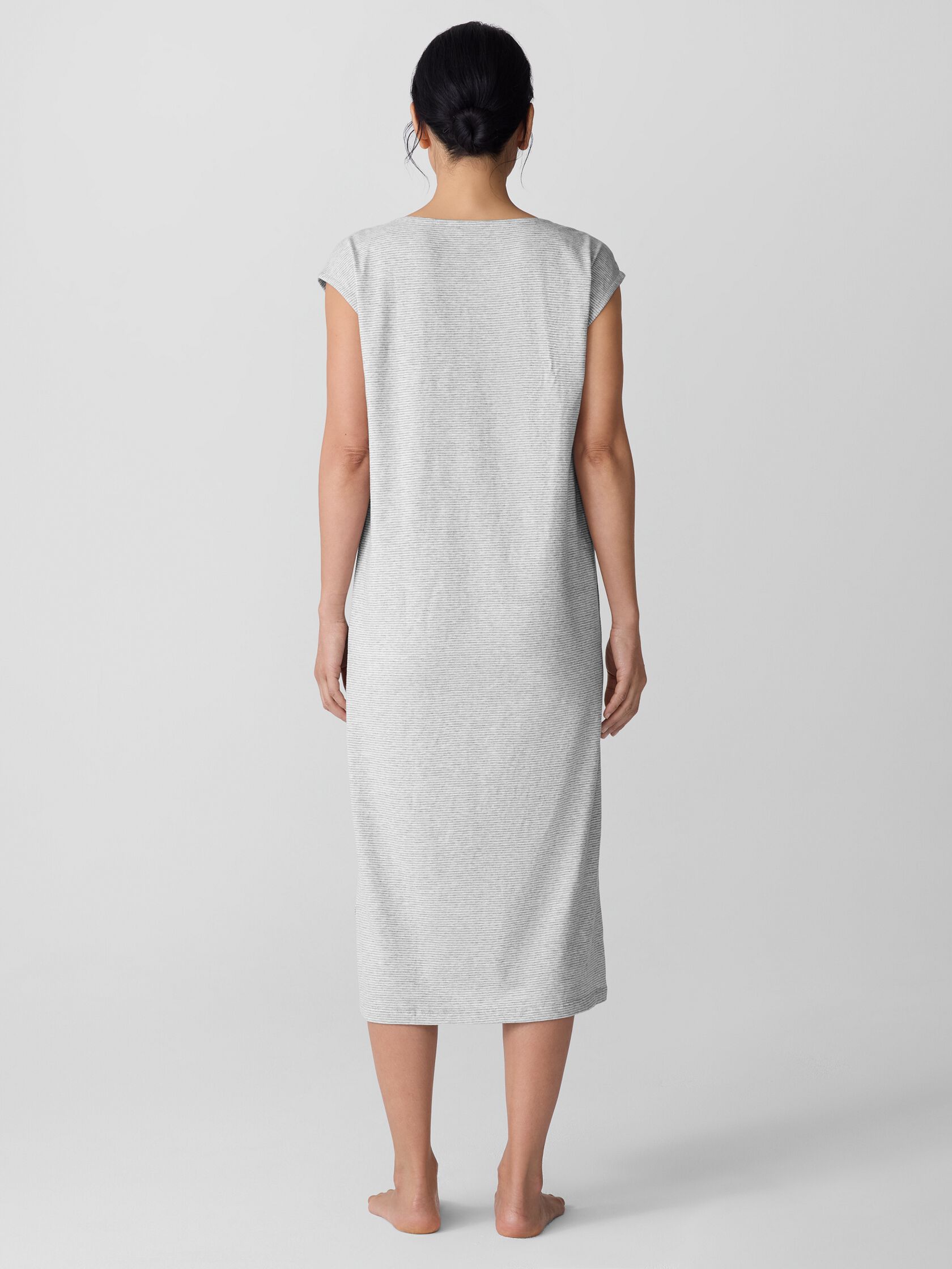 Mini Stripe Organic Cotton Jersey Sleep Dress