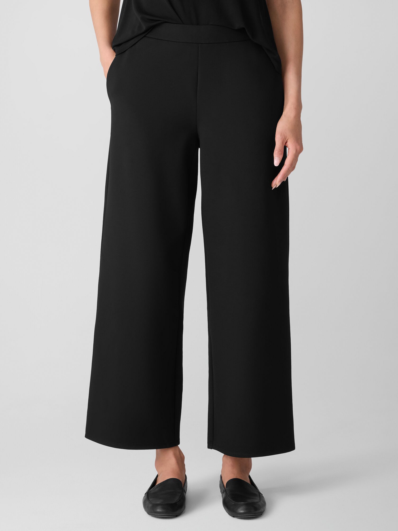 Washable Flex Ponte Wide-Leg Pant