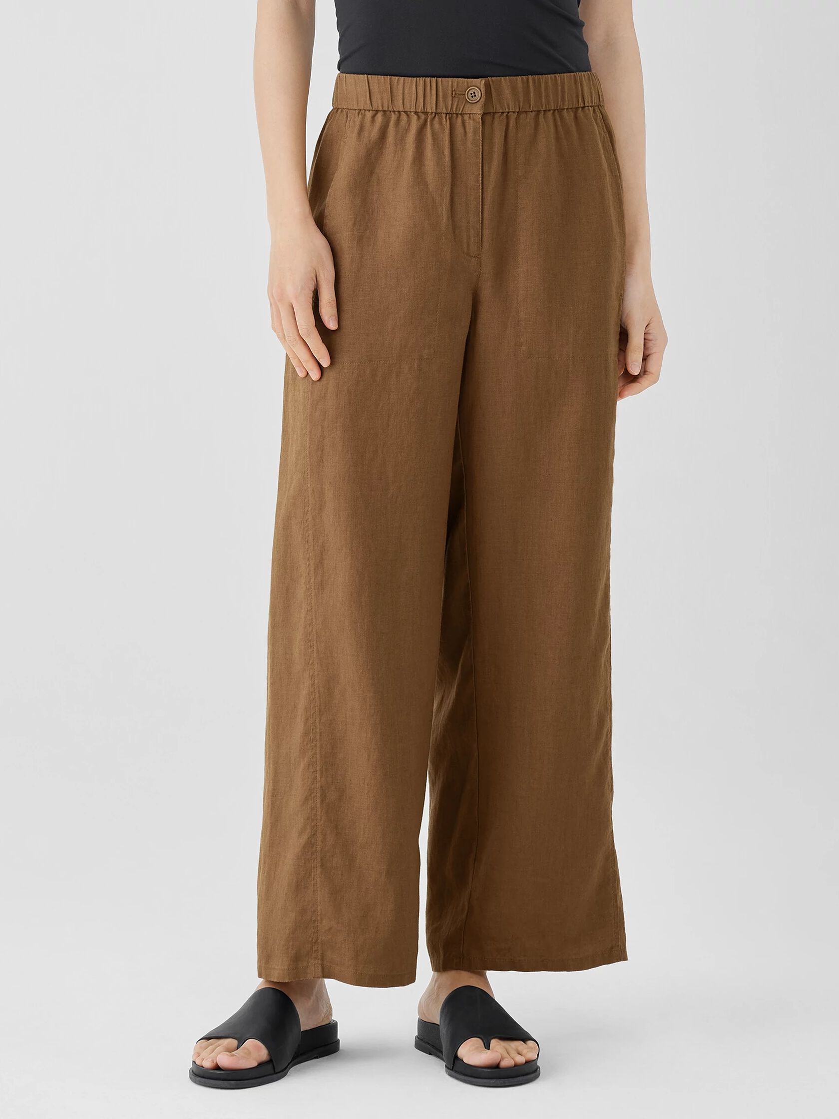 Organic Linen Wide Trouser Pant