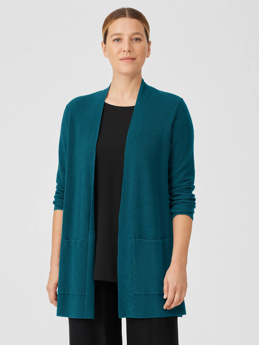 Linen Crepe Stretch Cardigan