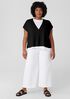 Organic Linen Cotton Short-Sleeve Cardigan
