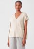 Organic Linen Cotton V-Neck Top