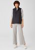 Eggshell Recycled Nylon Stand Collar Vest