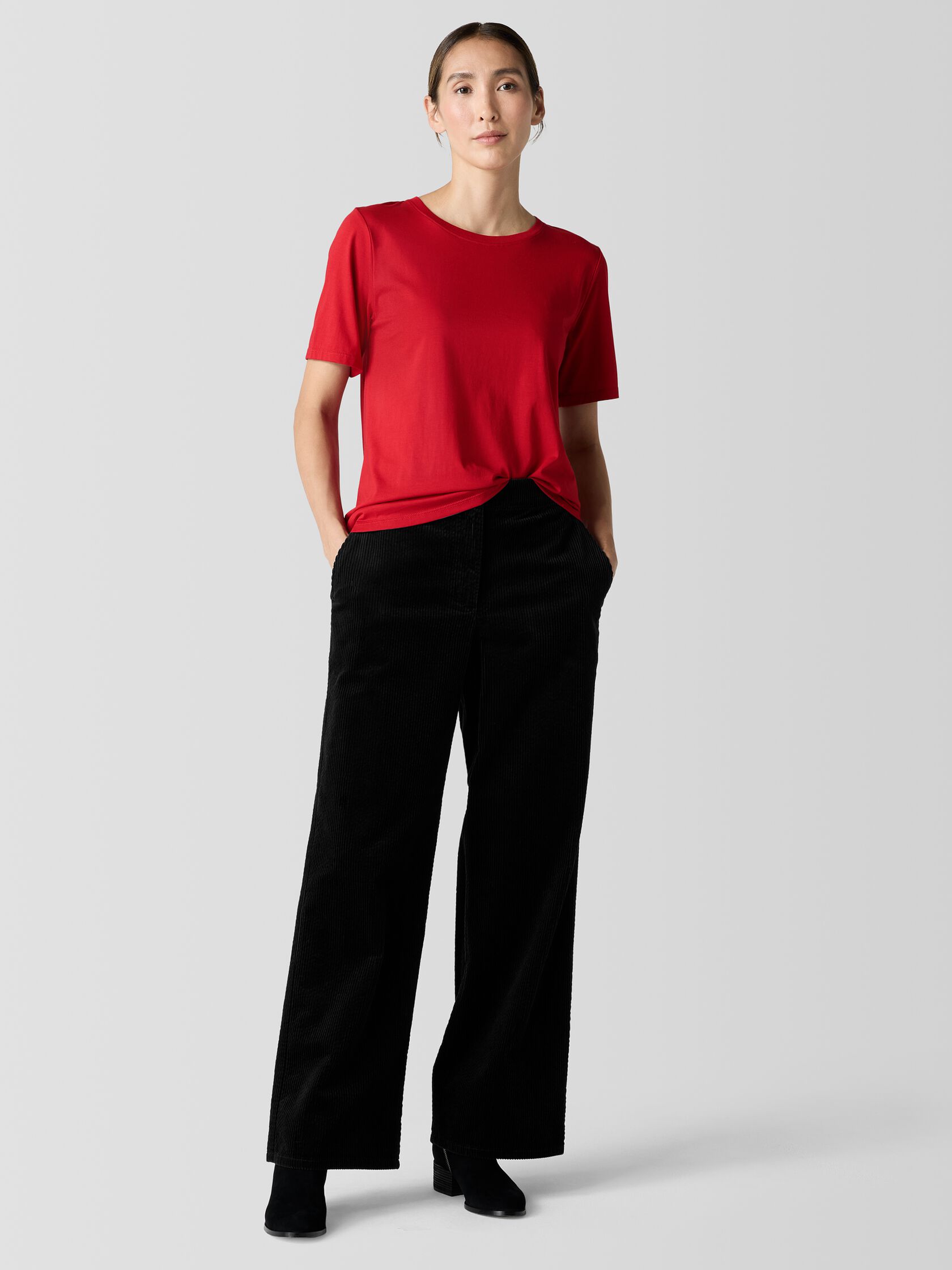 Organic Pima Cotton Jersey Round Neck Tee