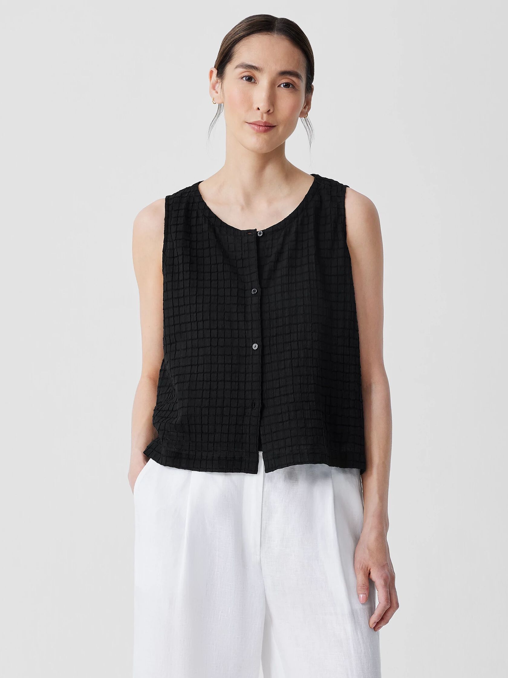 Organic Cotton Voile Box Vest