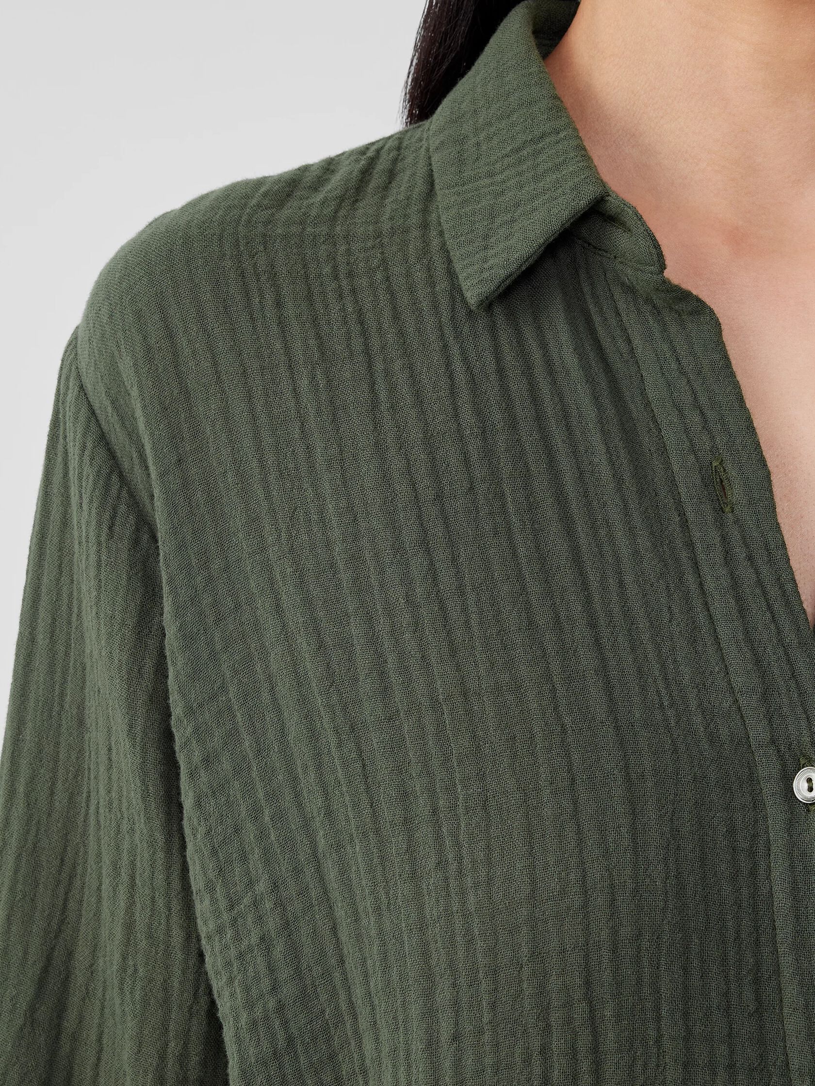 Organic Cotton Gauze Classic Collar Shirt