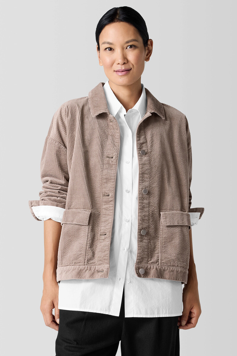 Organic Cotton Corduroy Classic Collar Jacket Organic Cotton Corduroy Classic Collar Jacket