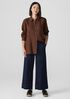 Cotton Stretch Denim Wide-Leg Jean
