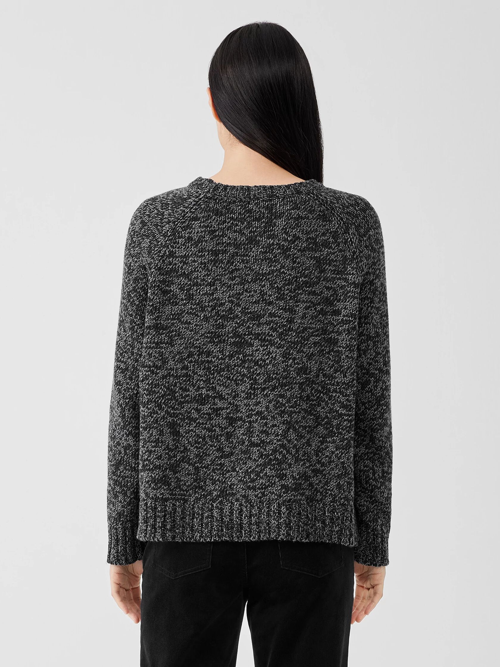 Plaited Cotton and Recycled Cashmere Sweater