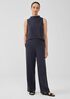 Pima Cotton Stretch Jersey Wide-Leg Pant