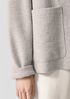 Lightweight Boiled Wool High Collar Jacket in Regenerative Wool
