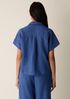 Washed Organic Linen D&eacute;lav&eacute; Notch Collar Shirt