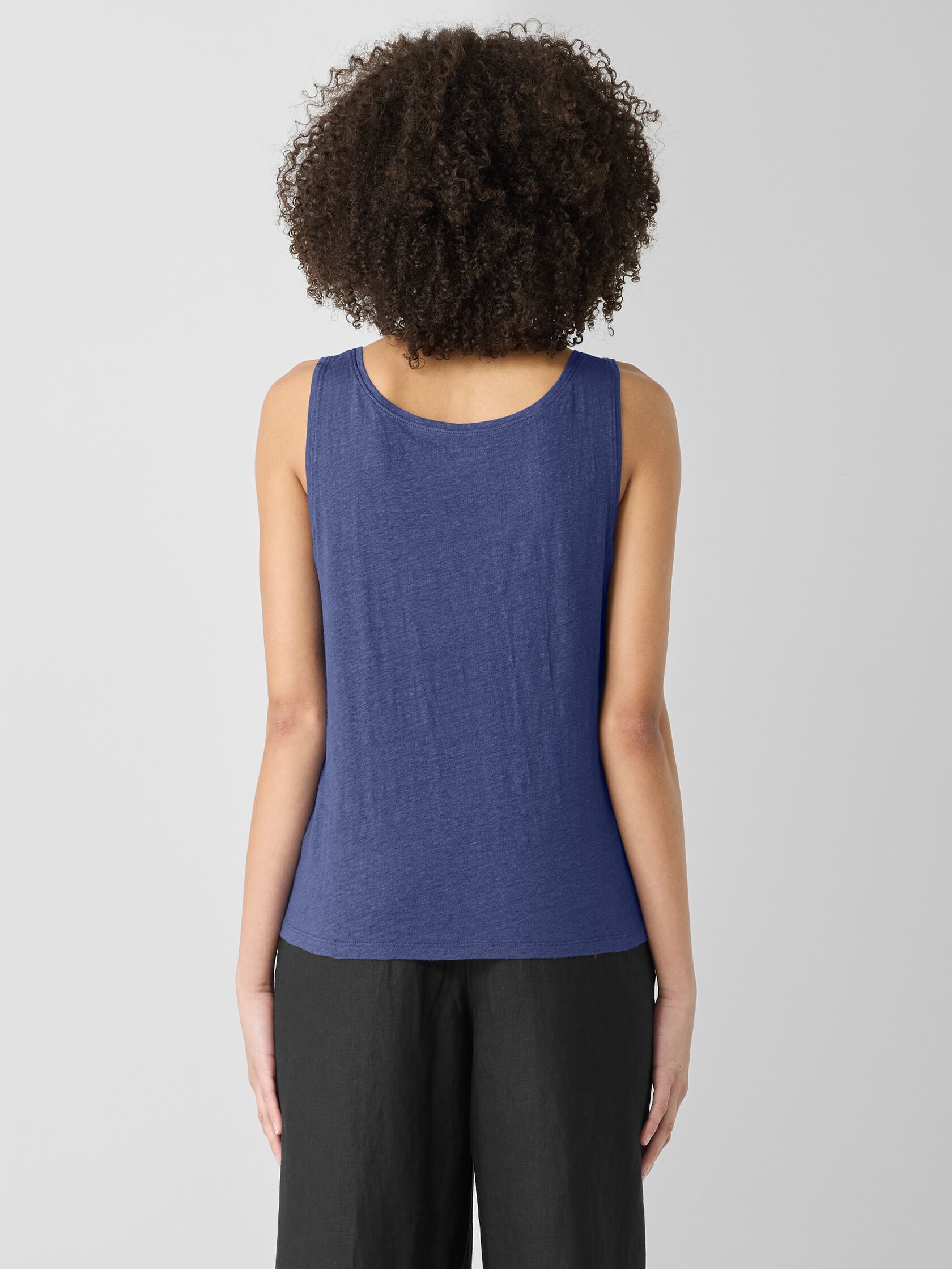 Organic Linen Jersey Scoop Neck Tank
