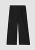Woven Plissé Wide-Leg Pant