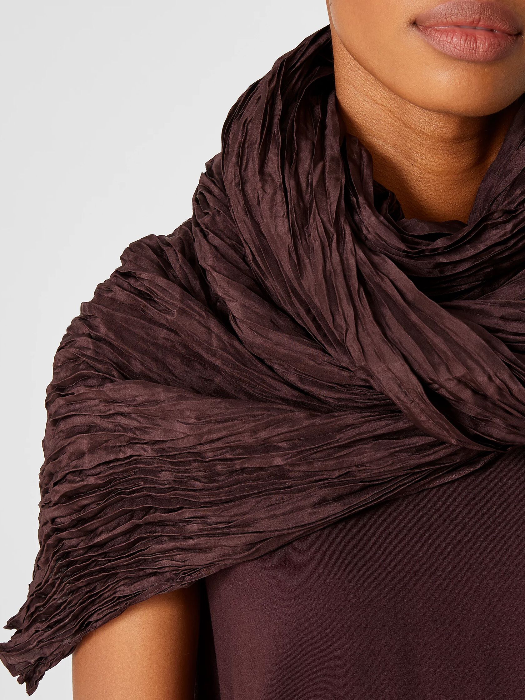 Crushed Silk Habutai Scarf