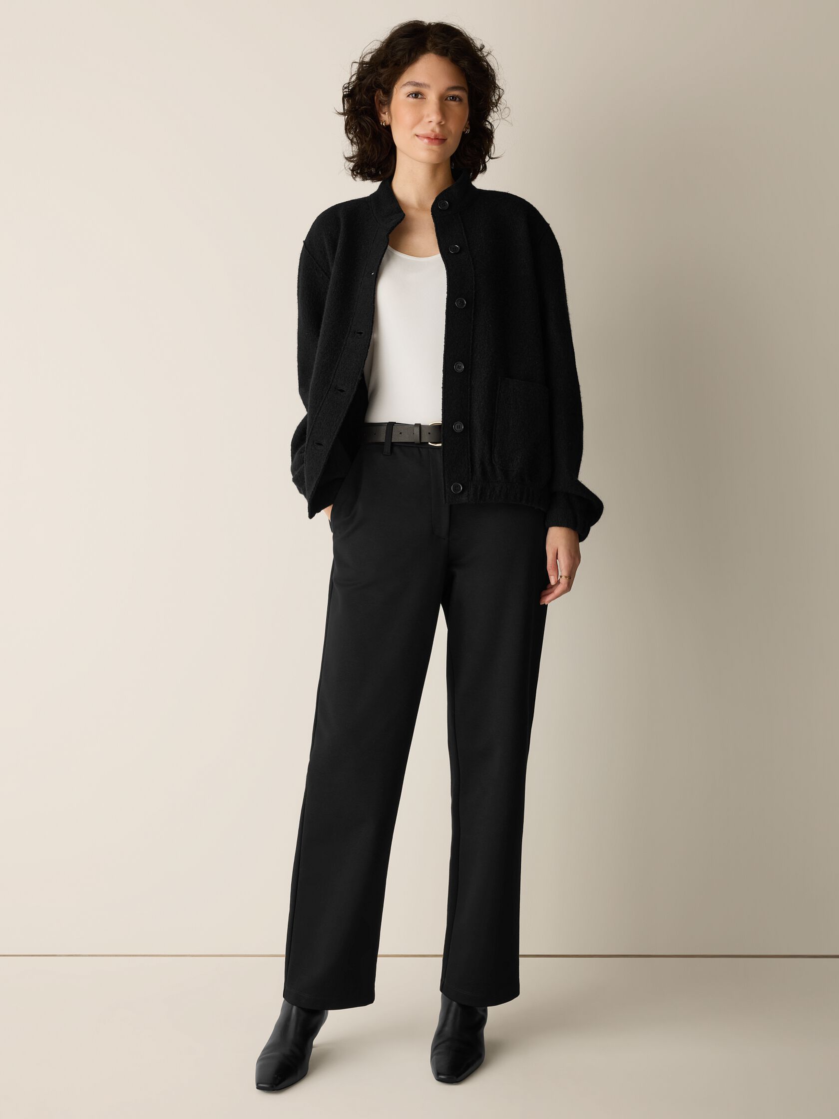 Washable Flex Ponte Straight Trouser Pant