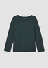 Cozy Organic Cotton Interlock Jewel Neck Top