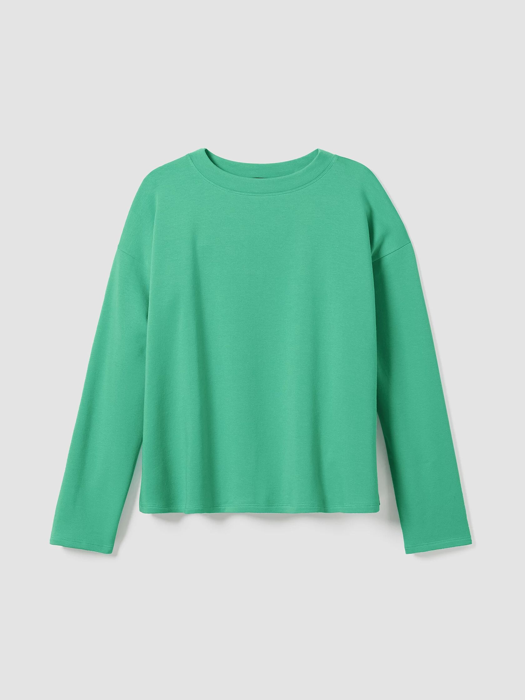 Cozy Brushed Terry Hug Crew Neck Top