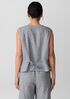 Puckered Organic Linen Stripe Vest
