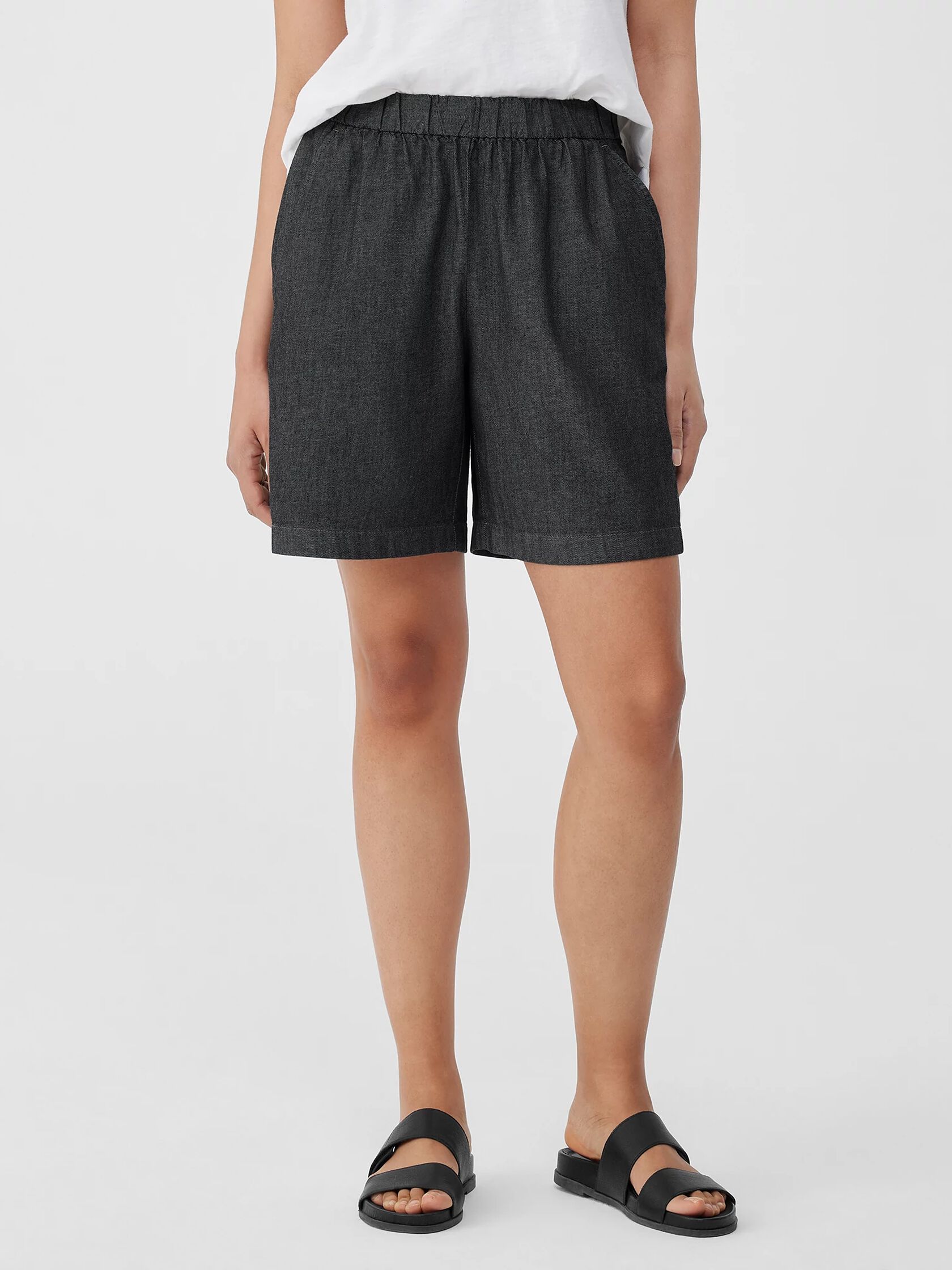 Airy Organic Cotton Twill Shorts