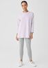 Cozy Brushed Terry Hug Crew Neck Long Top