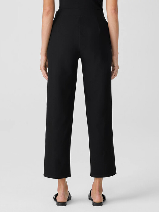 Washable Stretch Crepe Straight Pant