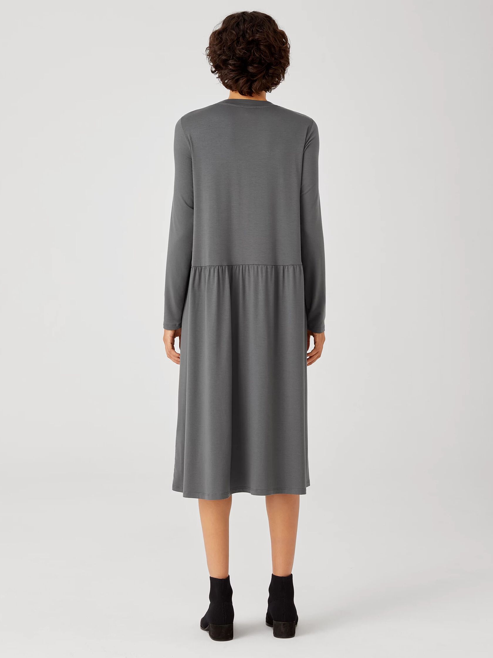 Fine Jersey Shirred Dress