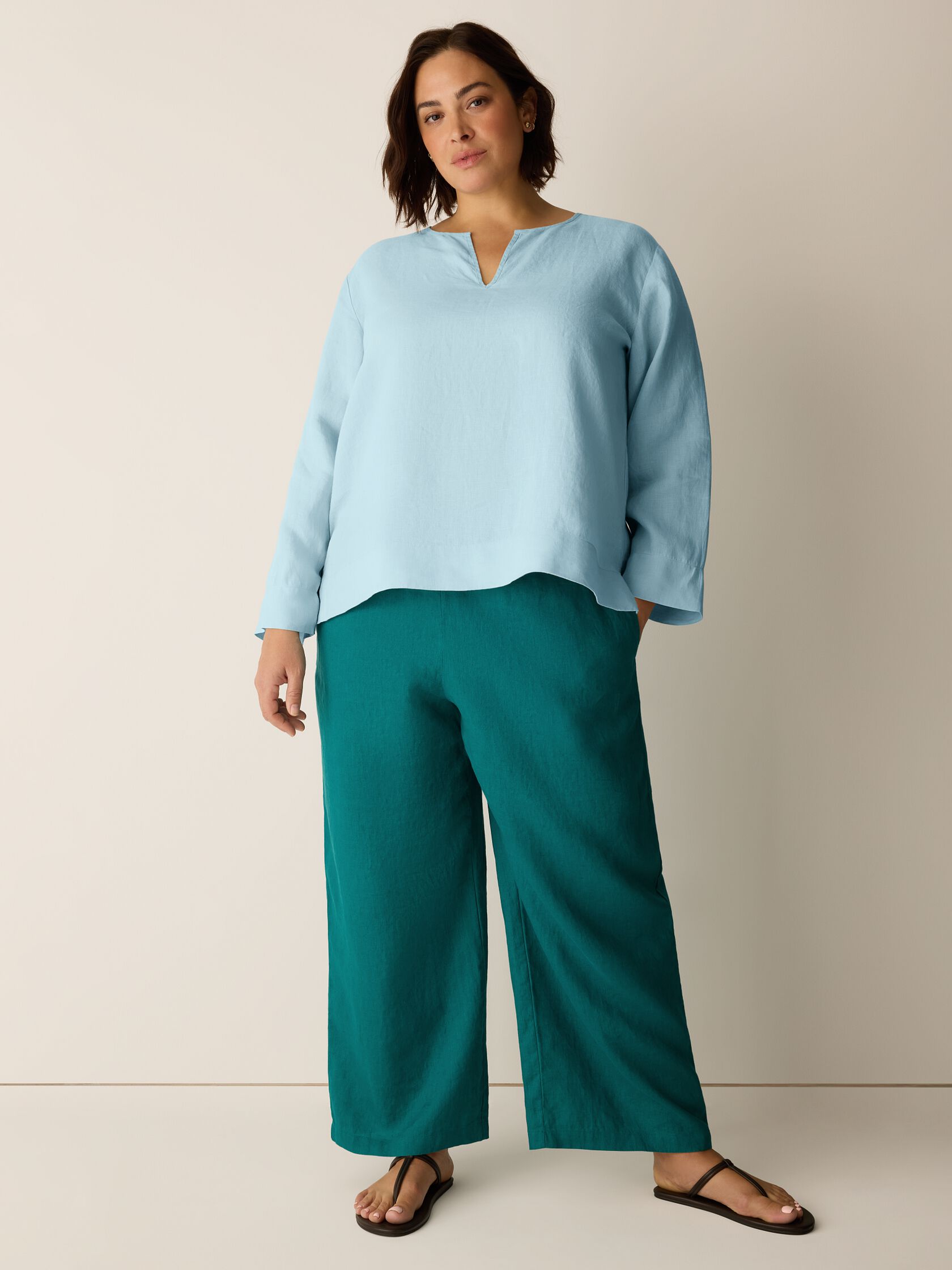 Organic Linen Wide-Leg Pant
