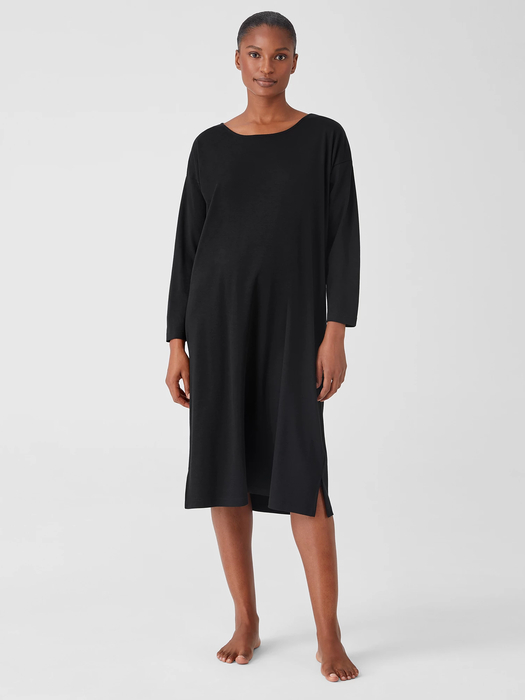 Cozy Organic Cotton Interlock Dress | EILEEN FISHER