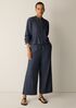 Airy Organic Cotton Twill Wide-Leg Pant