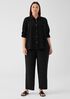 Woven Plissé Classic Collar Shirt