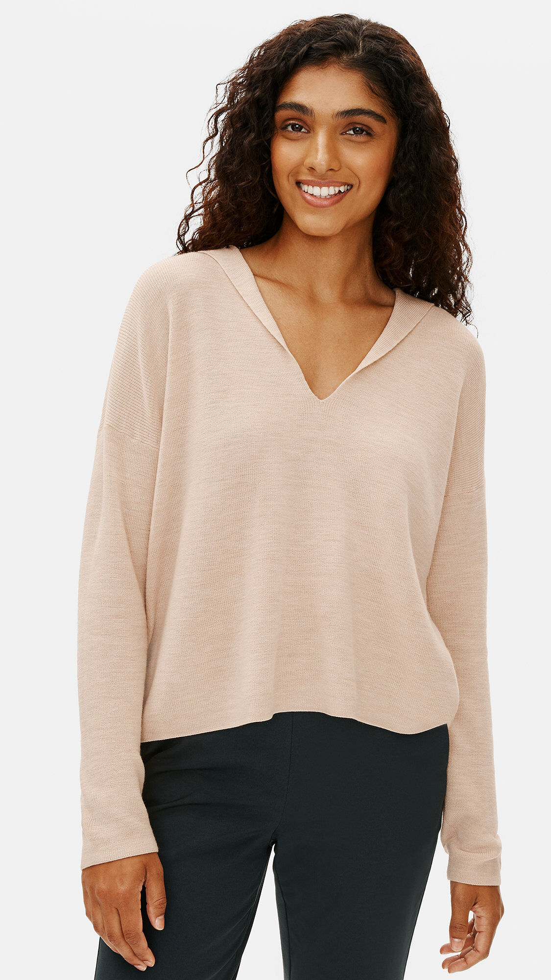 Ultrafine Merino Hooded Top in Regenerative Wool