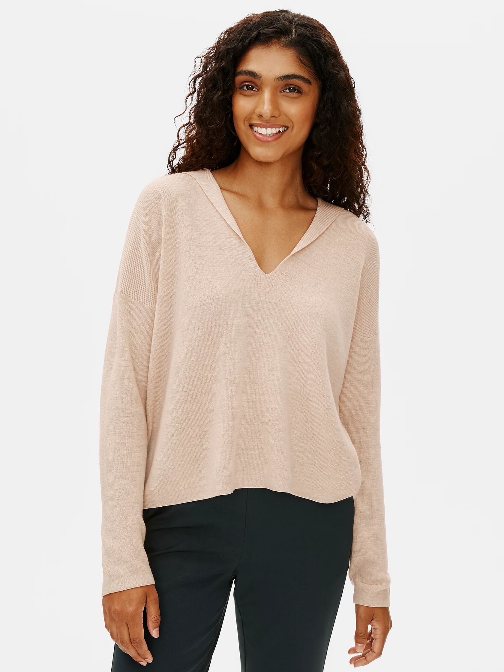 Ultrafine Merino Hooded Top in Regenerative Wool