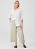 Linen Blend Wide-Leg Pant