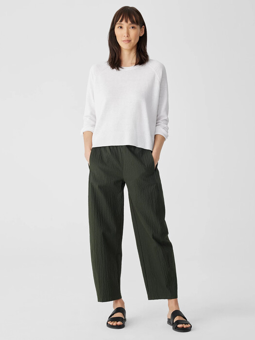 Organic Linen Cotton Raglan-Sleeve Top