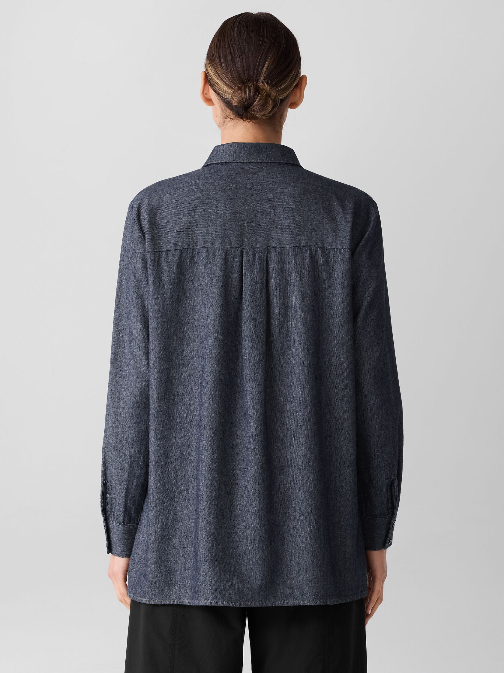 Airy Organic Cotton Twill Classic Collar Shirt