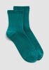 Cotton Wide-Rib Short Crew Sock