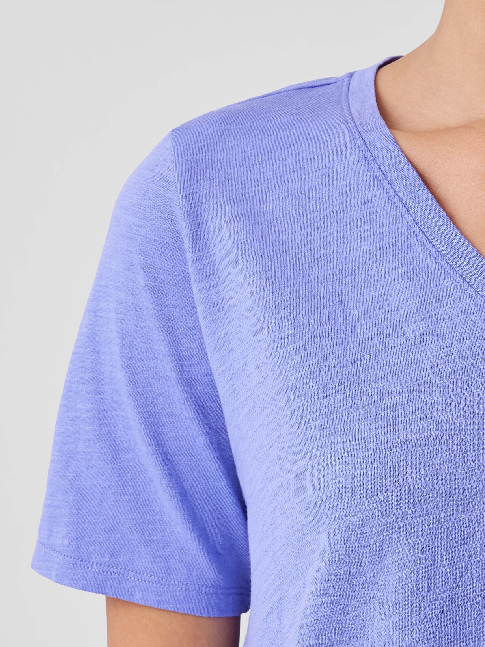 Organic Cotton Slub V-Neck Tee