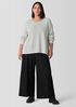 Cotton and Recycled Cashmere Thermal Crew Neck Top