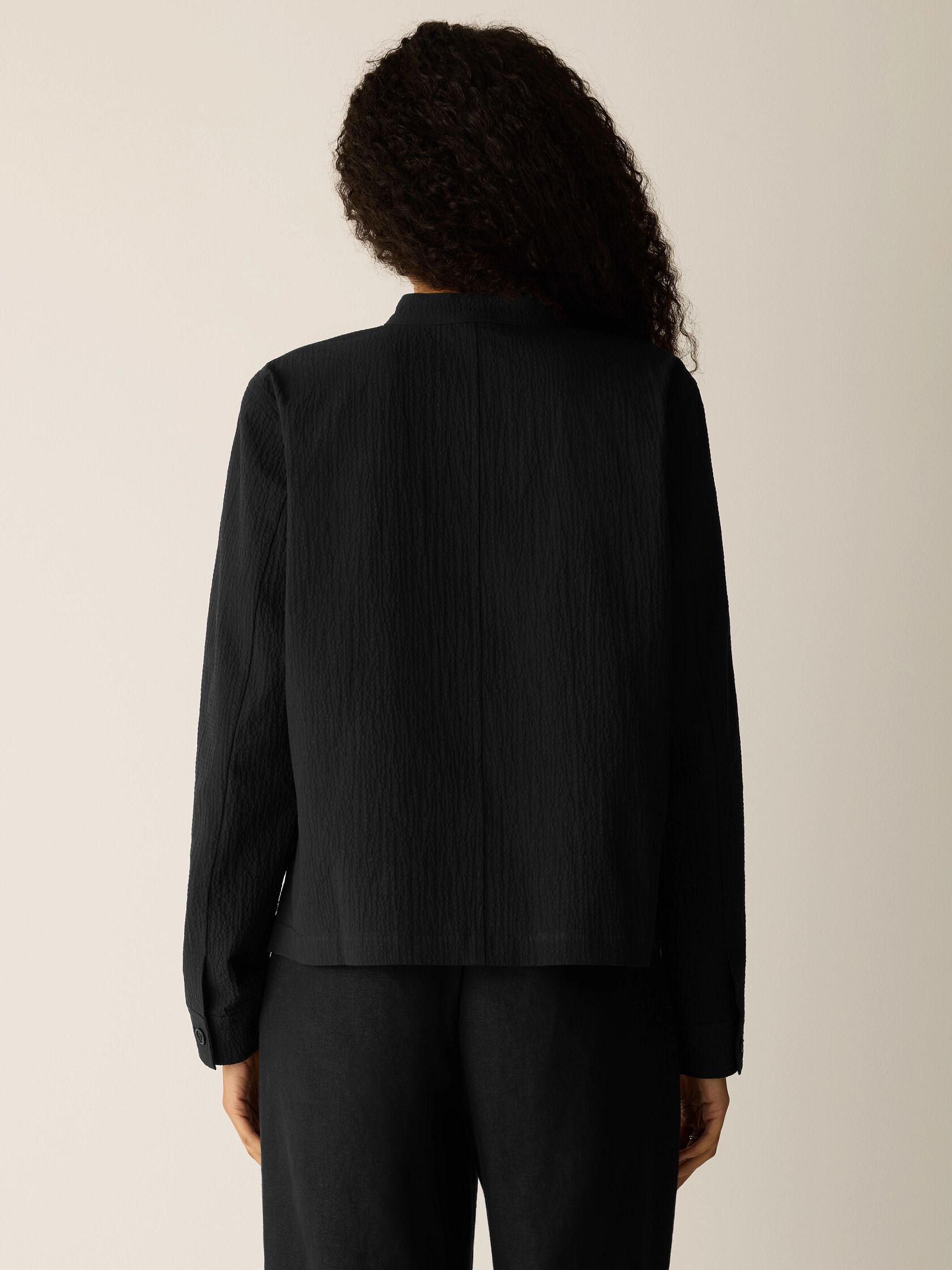 Organic Cotton Pucker Shirt Jacket