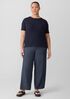 Organic Cotton Stretch Rib Crew Neck Top