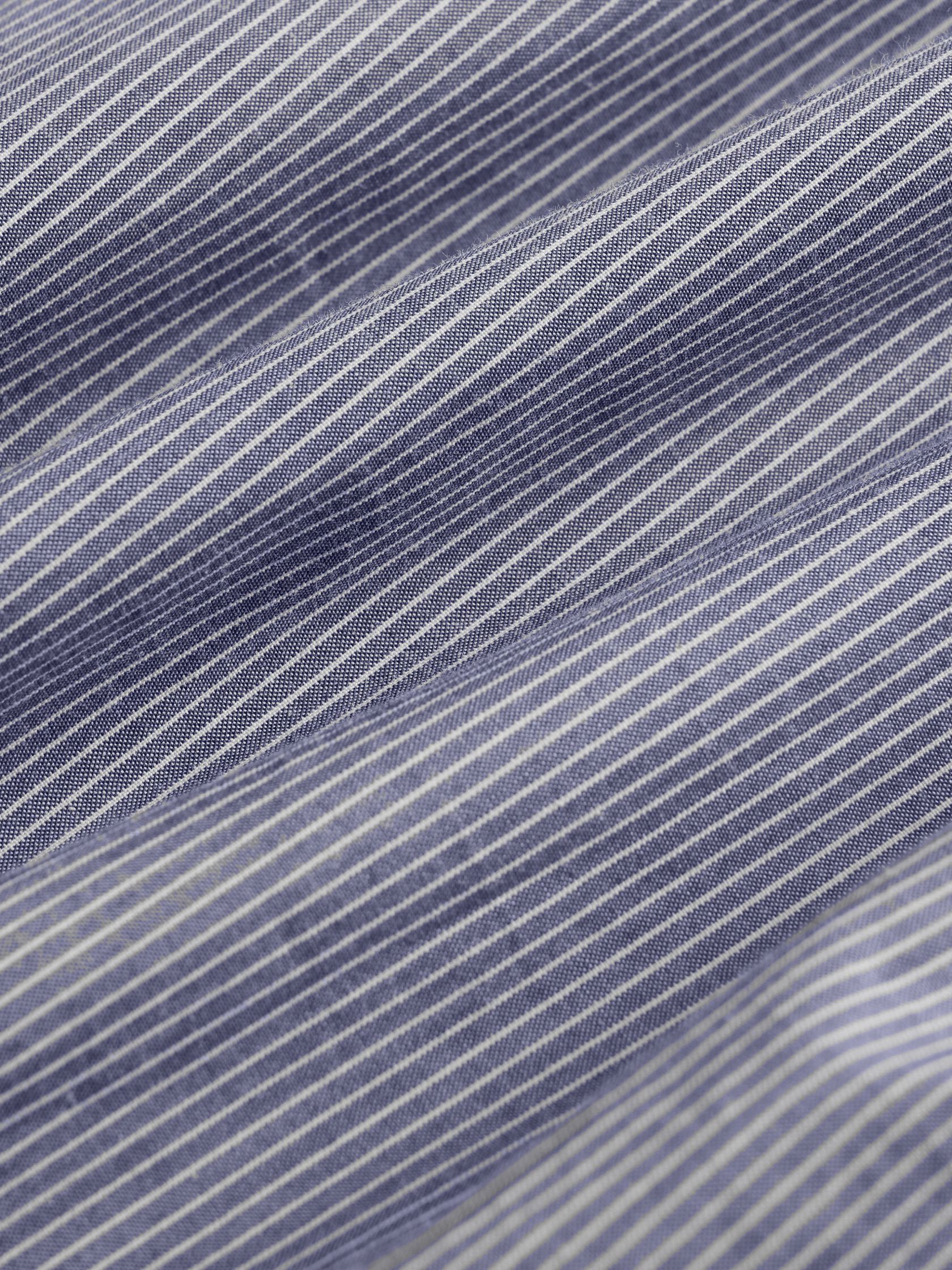 Striped Organic Cotton Poplin Classic Collar Shirt