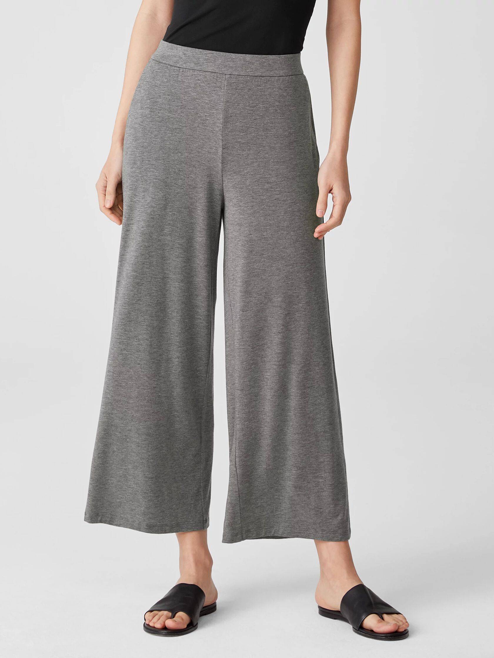 Fine Jersey Wide-Leg Pant
