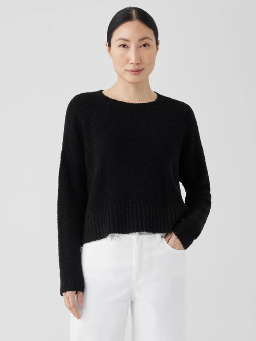 Cotton Fluff Crew Neck Top