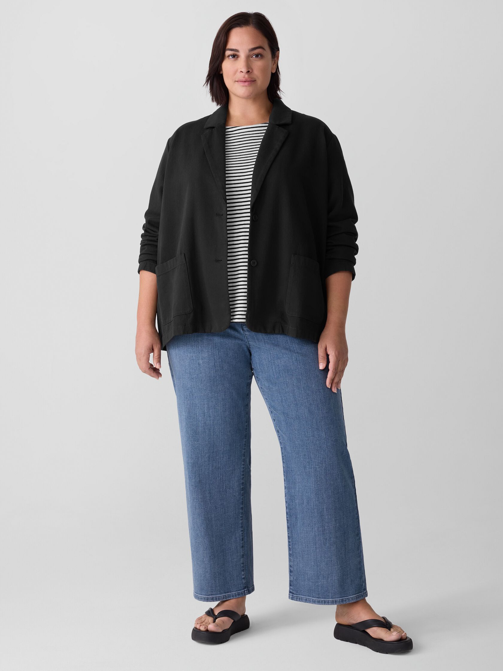 Garment-Dyed Utility Cotton Blazer