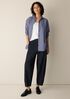 Cotton Indigo Knit Denim Lantern Pant