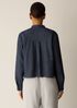 Airy Organic Cotton Twill Band Collar Shirt