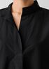 Washed Organic Cotton Poplin Stand Collar Top