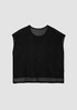 Organic Cotton Cord Sheen Jewel Neck Top